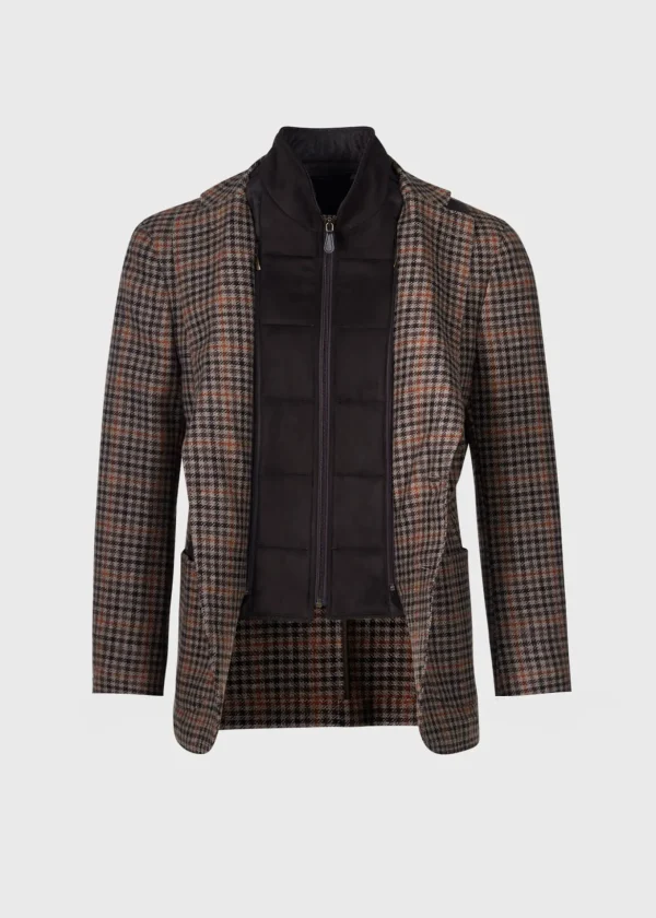 Plaid Jacket WithRemovable Vest
