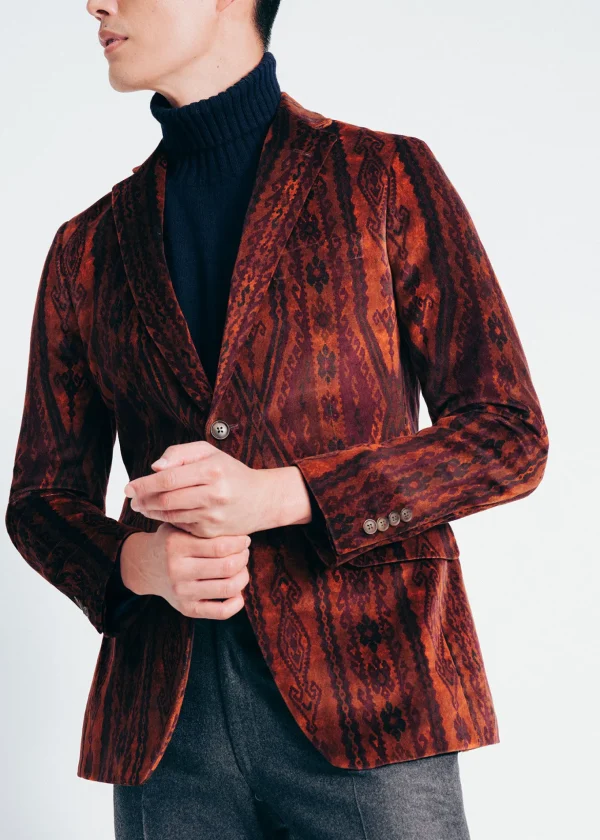 Printed Cotton Velvet Jacket