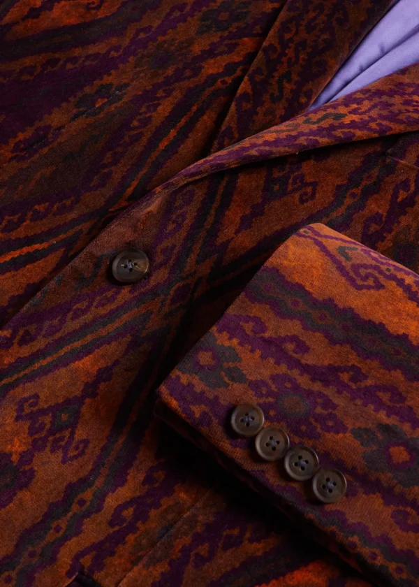 Printed Cotton Velvet Jacket