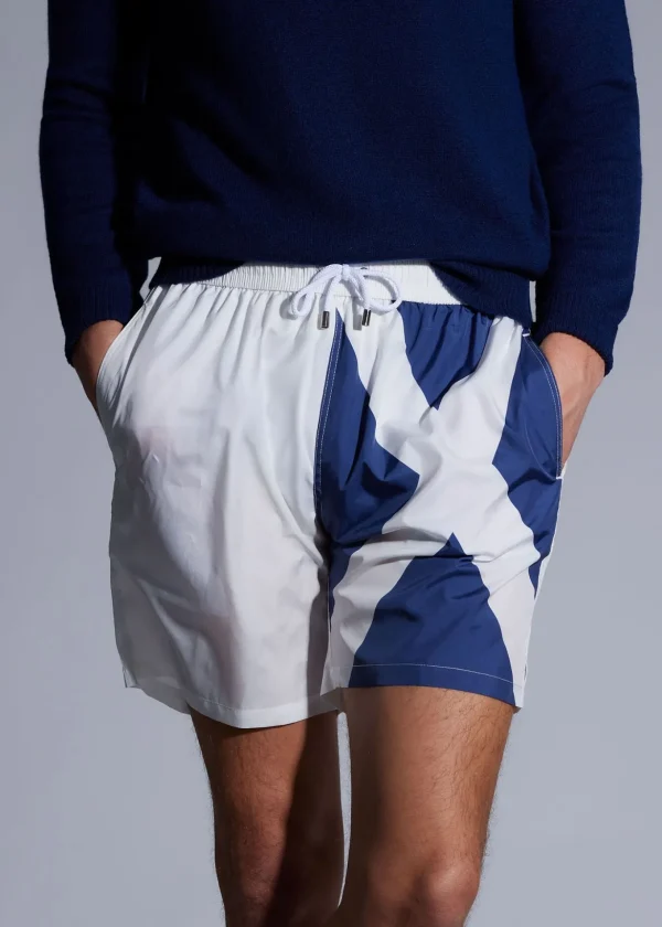 Printed Flag Swim Shorts