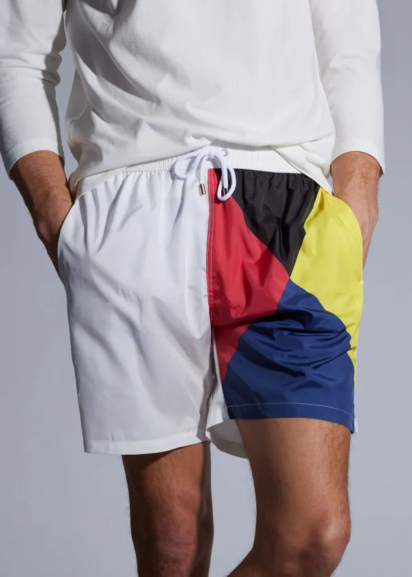 Printed Flag Swim Shorts