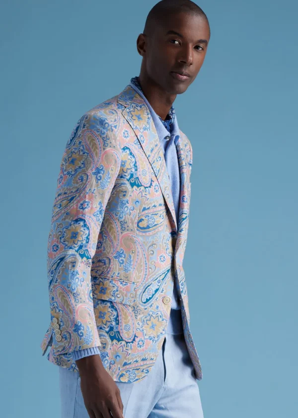 Printed Floral Linen Jacket