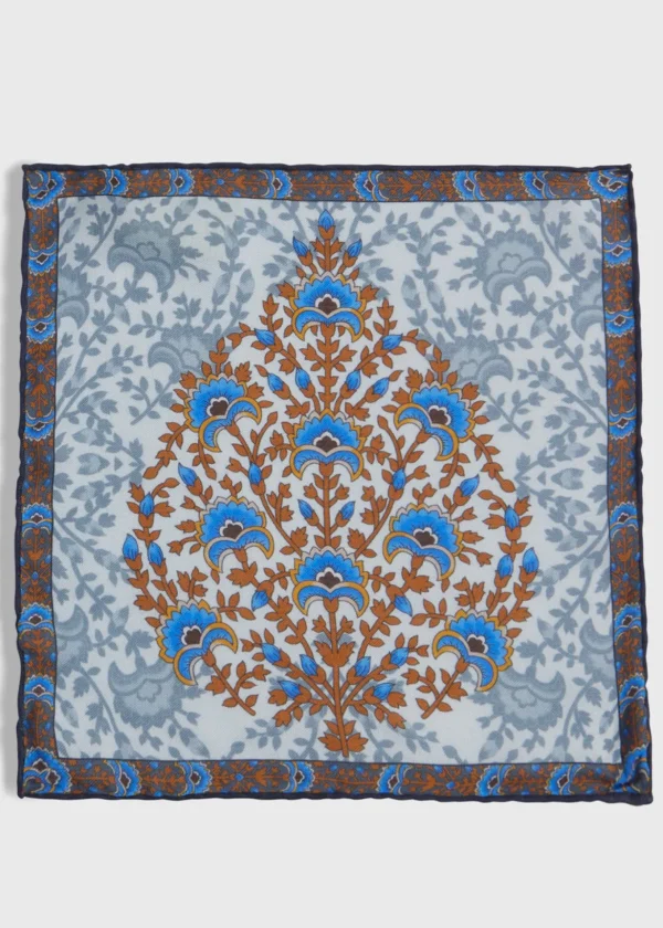 Printed Floral Tree Pocket Square