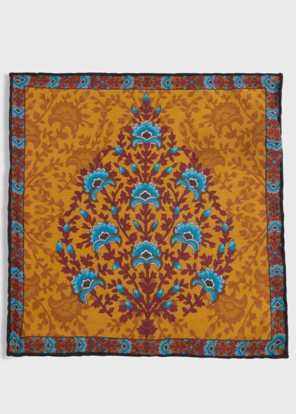 Printed Floral Tree Pocket Square