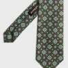 Printed Linen Medallion Tie