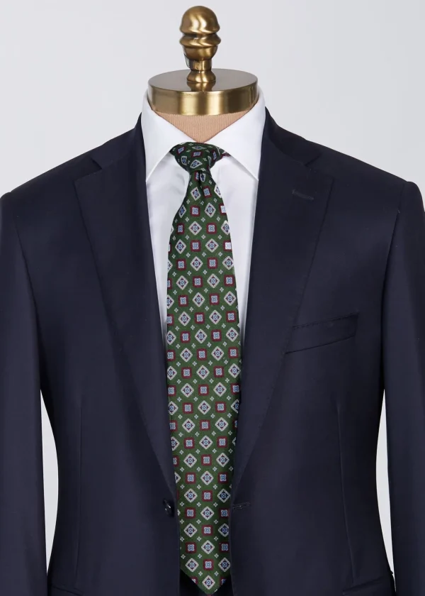Printed Linen Medallion Tie