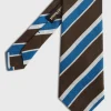 Printed Linen Three Color Stripe
