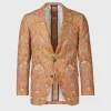 Printed Paisley Linen Jacket