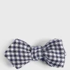 Printed Silk Check Bow Tie