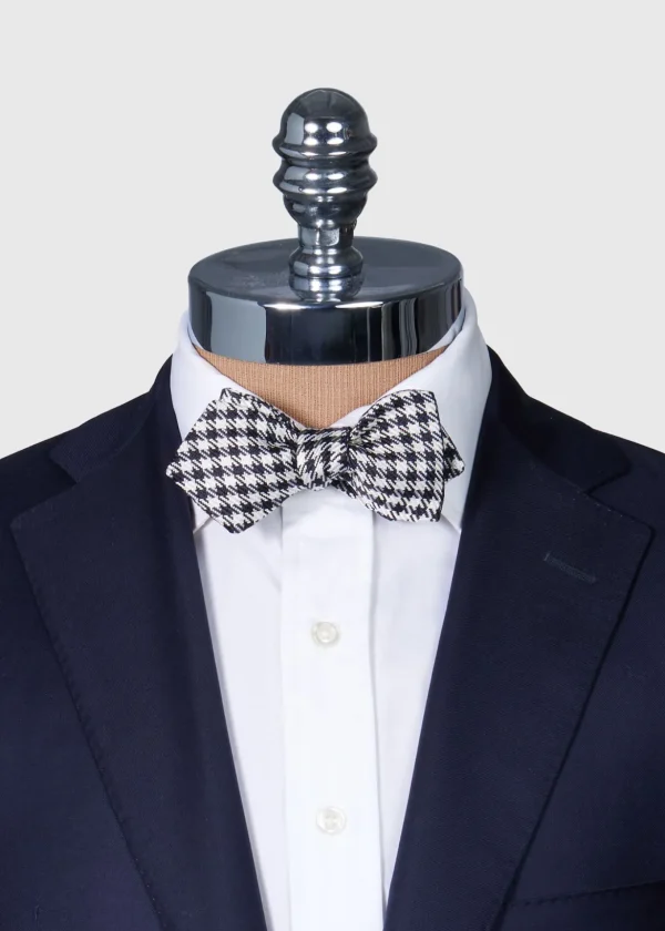 Printed Silk Check Bow Tie
