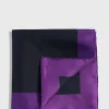 Printed Silk Color Block Pocket Square