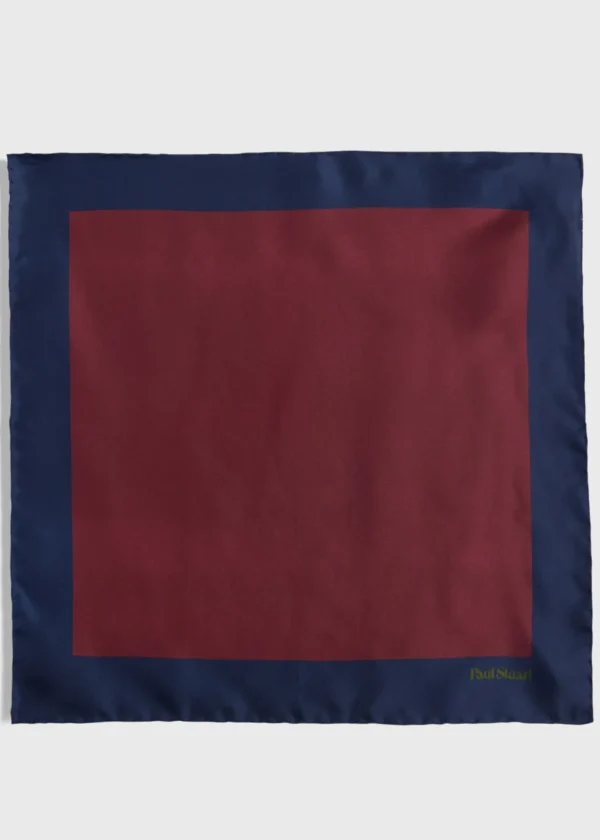 Printed Silk Color Block Pocket Square