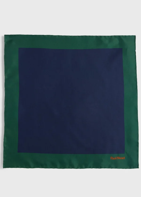 Printed Silk Color Block Pocket Square