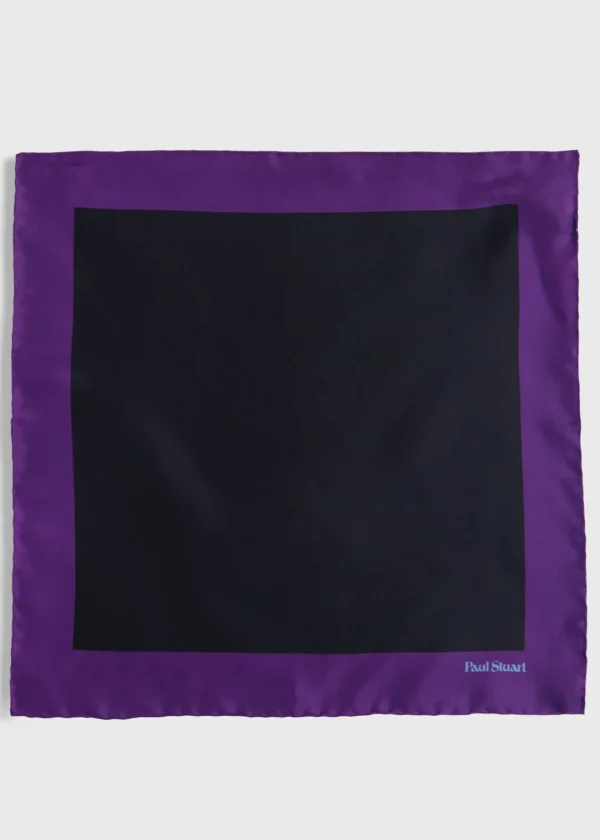 Printed Silk Color Block Pocket Square
