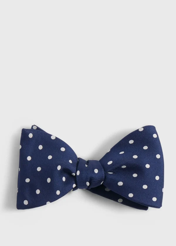 Printed Silk Dot Bow Tie
