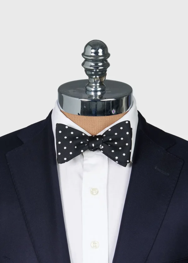 Printed Silk Dot Bow Tie
