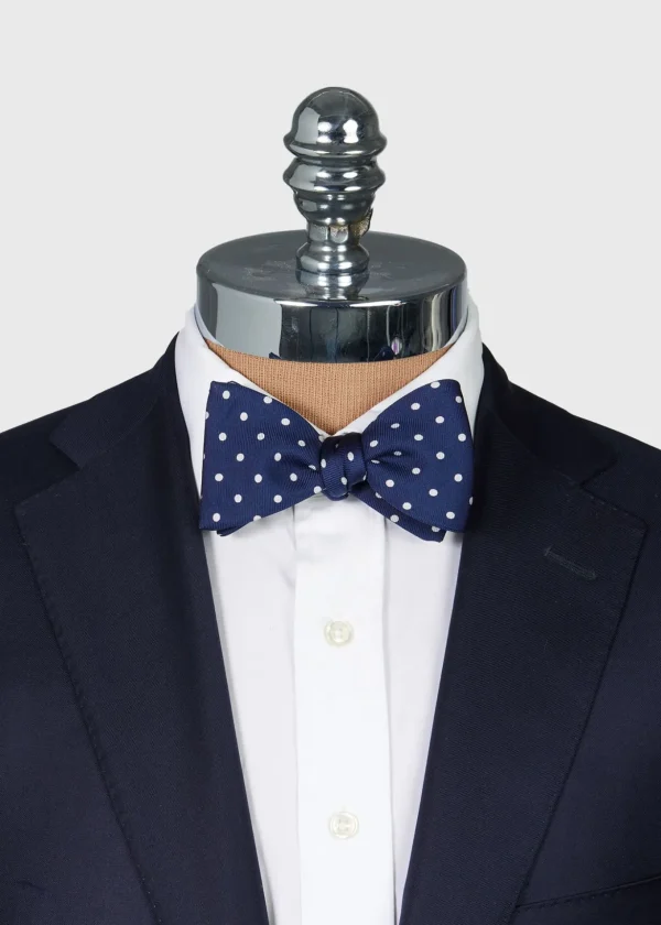 Printed Silk Dot Bow Tie