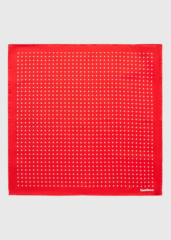 Printed Silk Dot Pocket Square