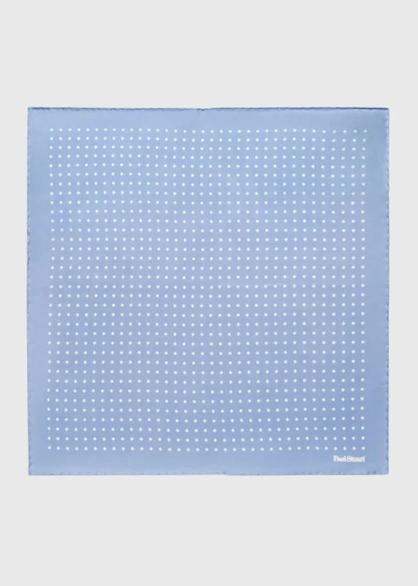 Printed Silk Dot Pocket Square