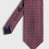 Printed Silk Floral Medallion Tie