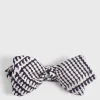 Printed Silk Glen Plaid Bow Tie