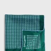 Printed Silk Houndstooth Pocket Square