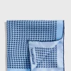 Printed Silk Houndstooth Pocket Square
