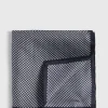 Printed Silk Houndstooth Pocket Square