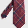 Printed Silk Madder Plaid Tie