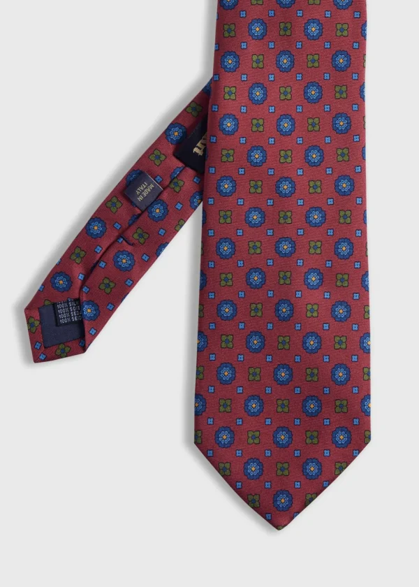 Printed Silk Medallion Tie