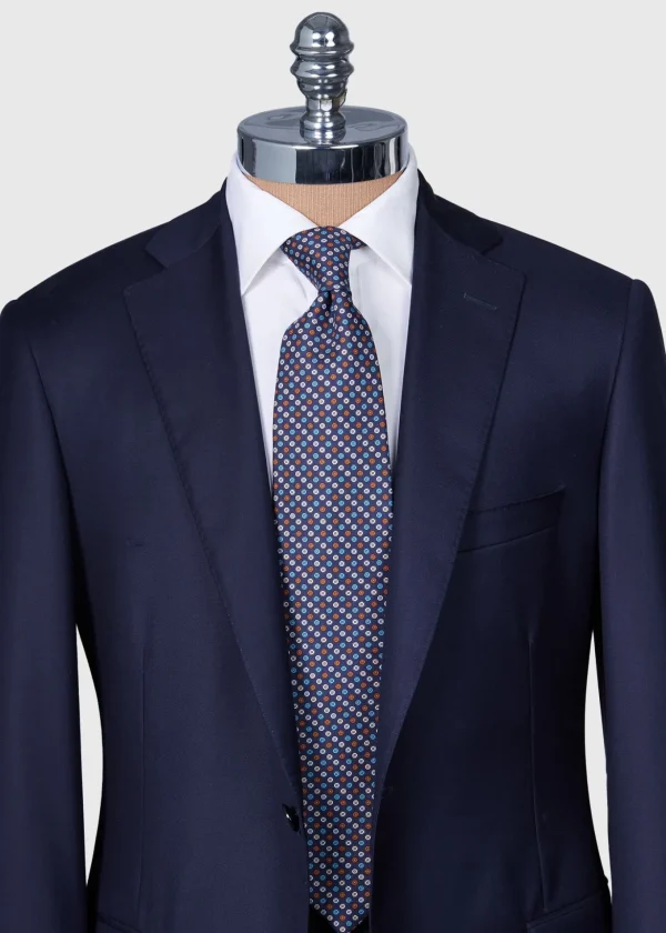 Printed Silk Micro Medallion Tie