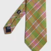 Printed Silk Plaid Tie