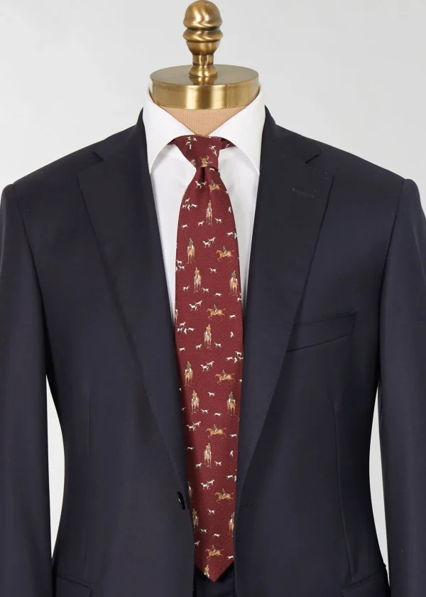 Printed Silk Riding Scene Tie