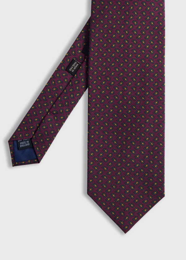 Printed Silk Small Pine Tie