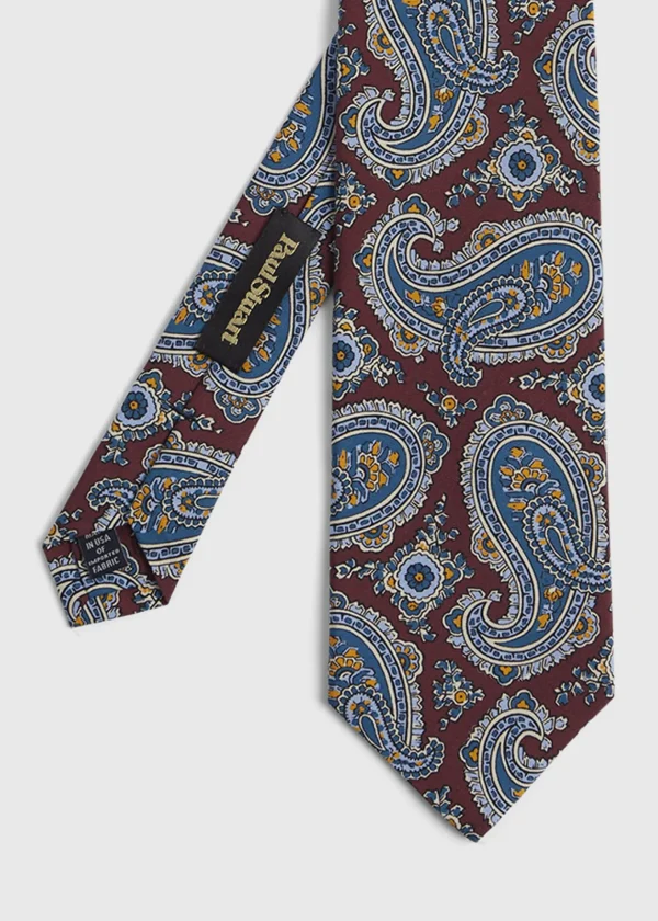 Printed Silk Summer Tossed Pine Tie