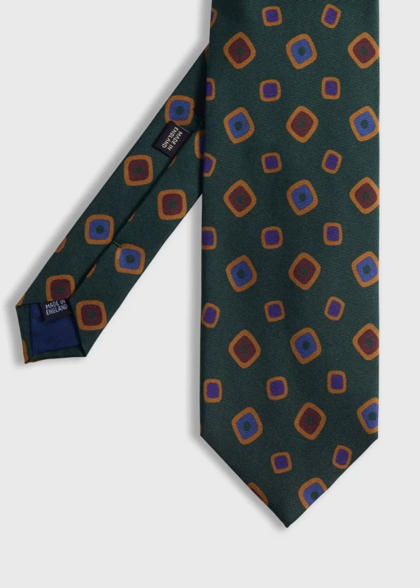 Printed Silk Tossed Square Tie