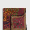 Printed Tree And Elephant Pocket Square