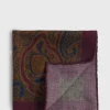 Printed Wool Flannel Paisley Pocket Square