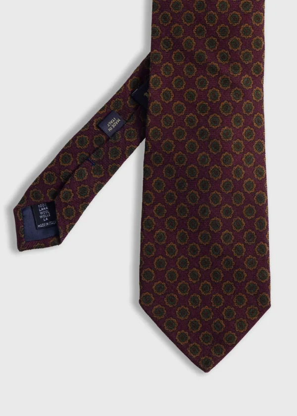 Printed Wool Medallion Tie
