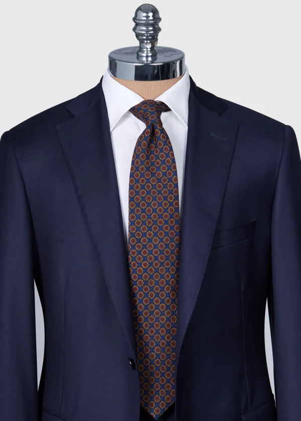 Printed Wool Medallion Tie