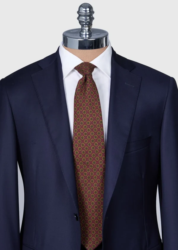 Printed Wool Medallion Tie