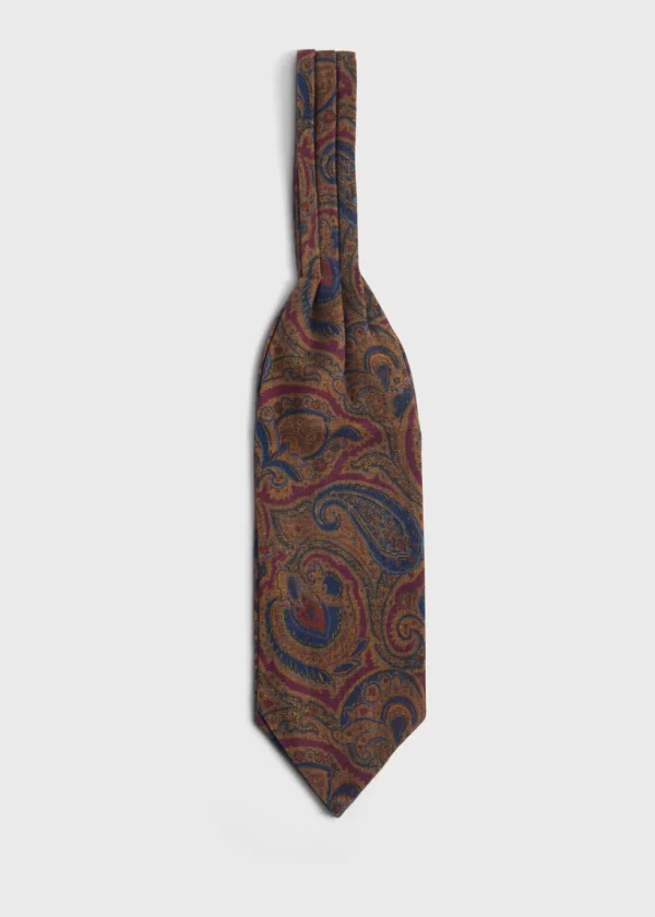 Printed Wool Paisley Ascot