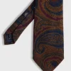 Printed Wool Paisley Tie