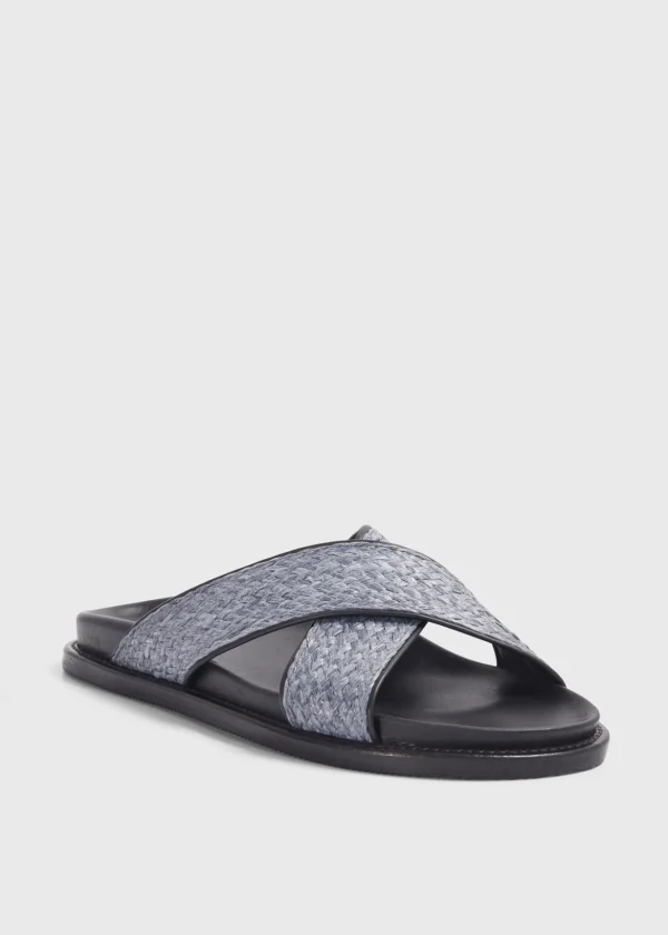 Punta II Raffia Crossover Slide
