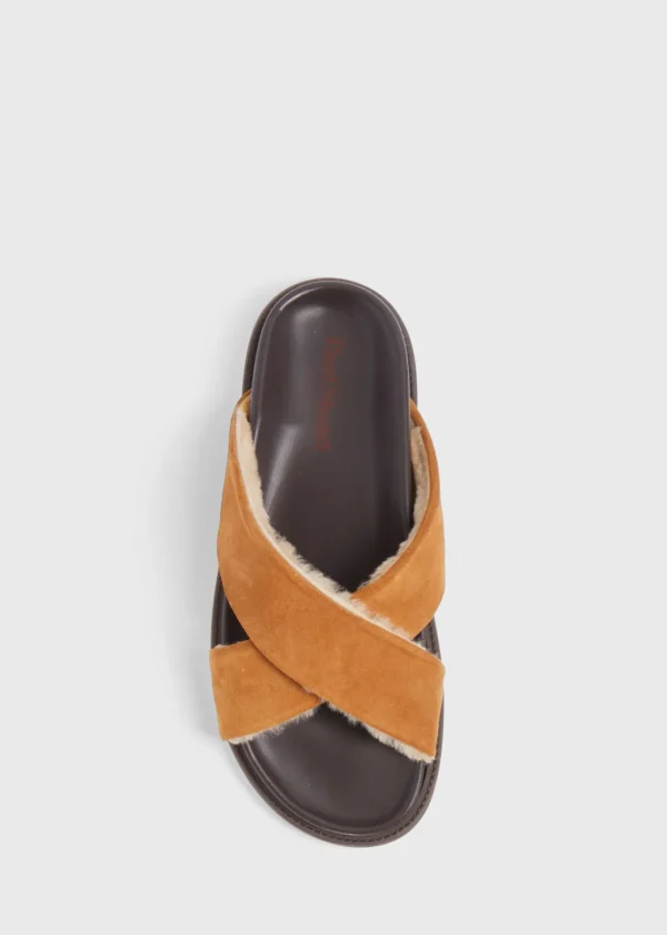 Punta III Shearling Crossover Slide