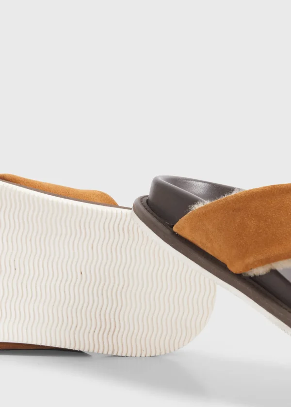Punta III Shearling Crossover Slide