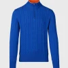 Quarter Zip Cable Knit Sweater
