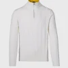 Quarter Zip Cable Knit Sweater