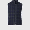 Quilted Wool Plaid Vest