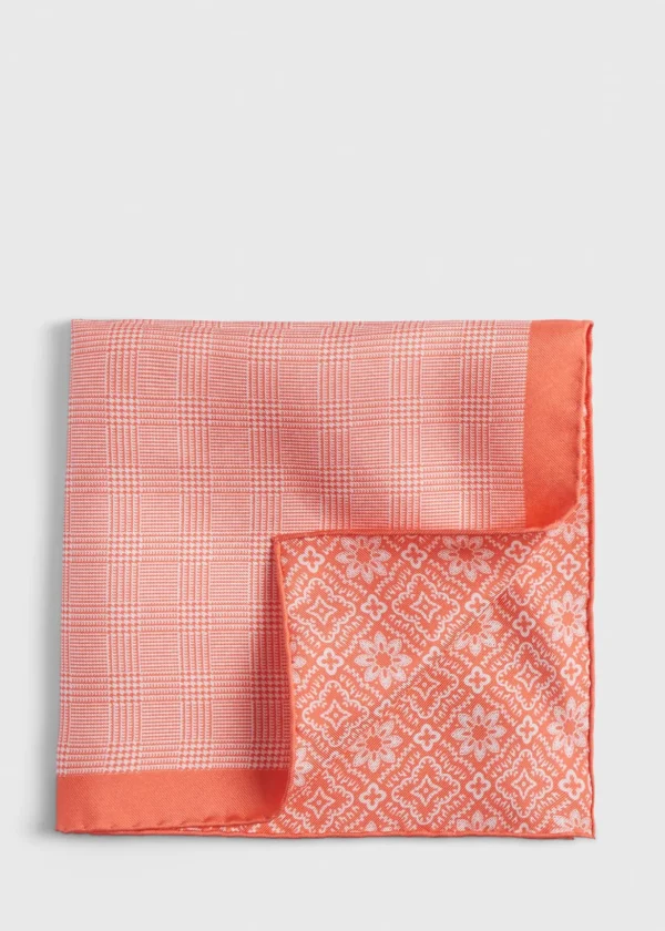 Reversible Silk Plaid Pocket Square